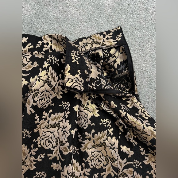 QED LONDON Floral Brocade High Low Skirt / Black/ Gold size US Medium - Picture 12 of 14